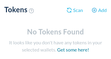 No tokens found